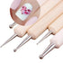 5 Piece Wooden Nail Clay Sculpting Tools